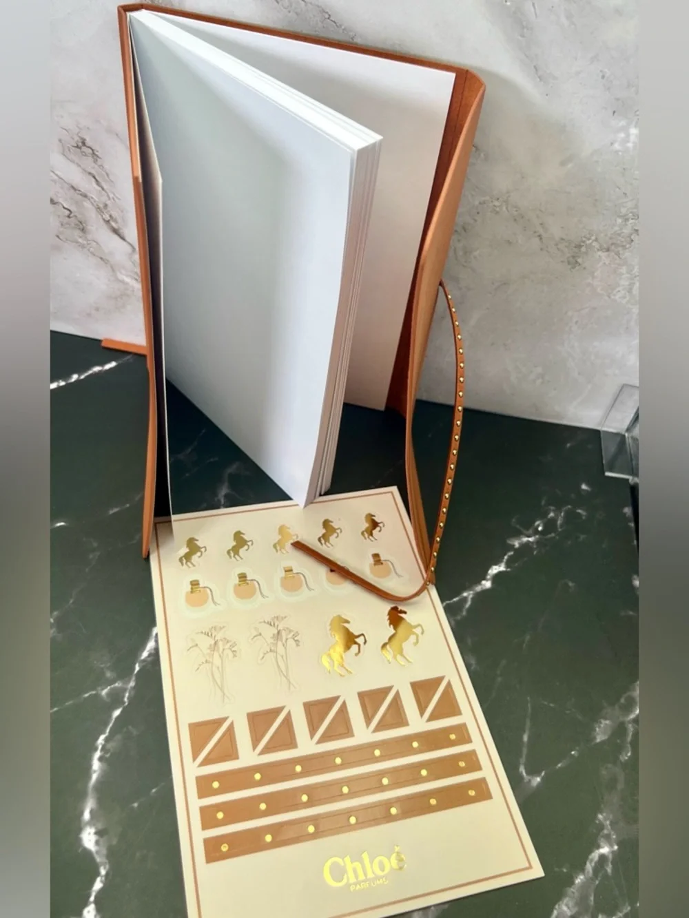 Chloé Nomade Notebook VIP Gift with Studded Strap & Stickers NWT